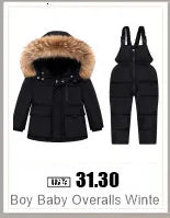 Autumn Winter Down Jacket for Girl Clothes Kids Overalls Snowsuit Baby Boy over Coat Toddler New Clothing Set Parka Real Fur