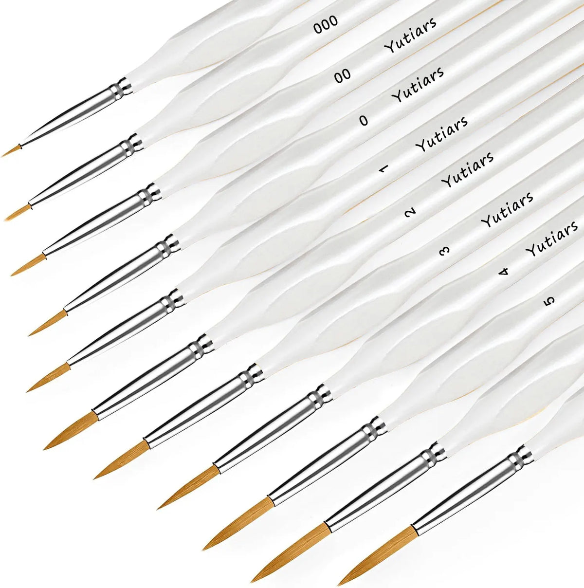 Miniature Detail Paint Brush Set – 10 or 11 Fine-Tip Brushes