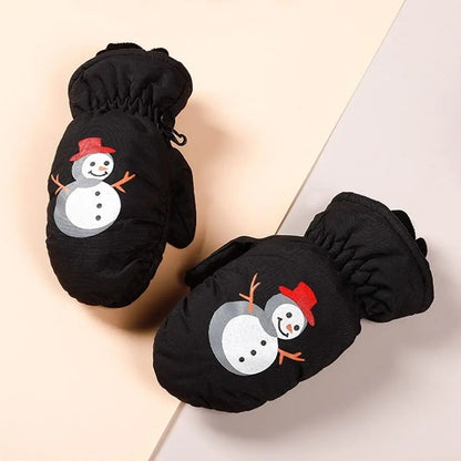 Guanti da sci spessi per bambini – Guanti da neve antiair e antiscivolo (2–5 anni)