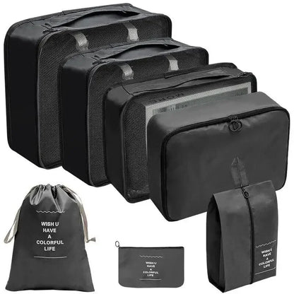 Set di Cubi Portaoggetti – Borse Organizer da Viaggio da 7 a 10 Pezzi per Valigia e Bagaglio