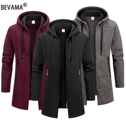Kapuzenjacke für Herren mit Reißverschluss für den lässigen Lagenlook