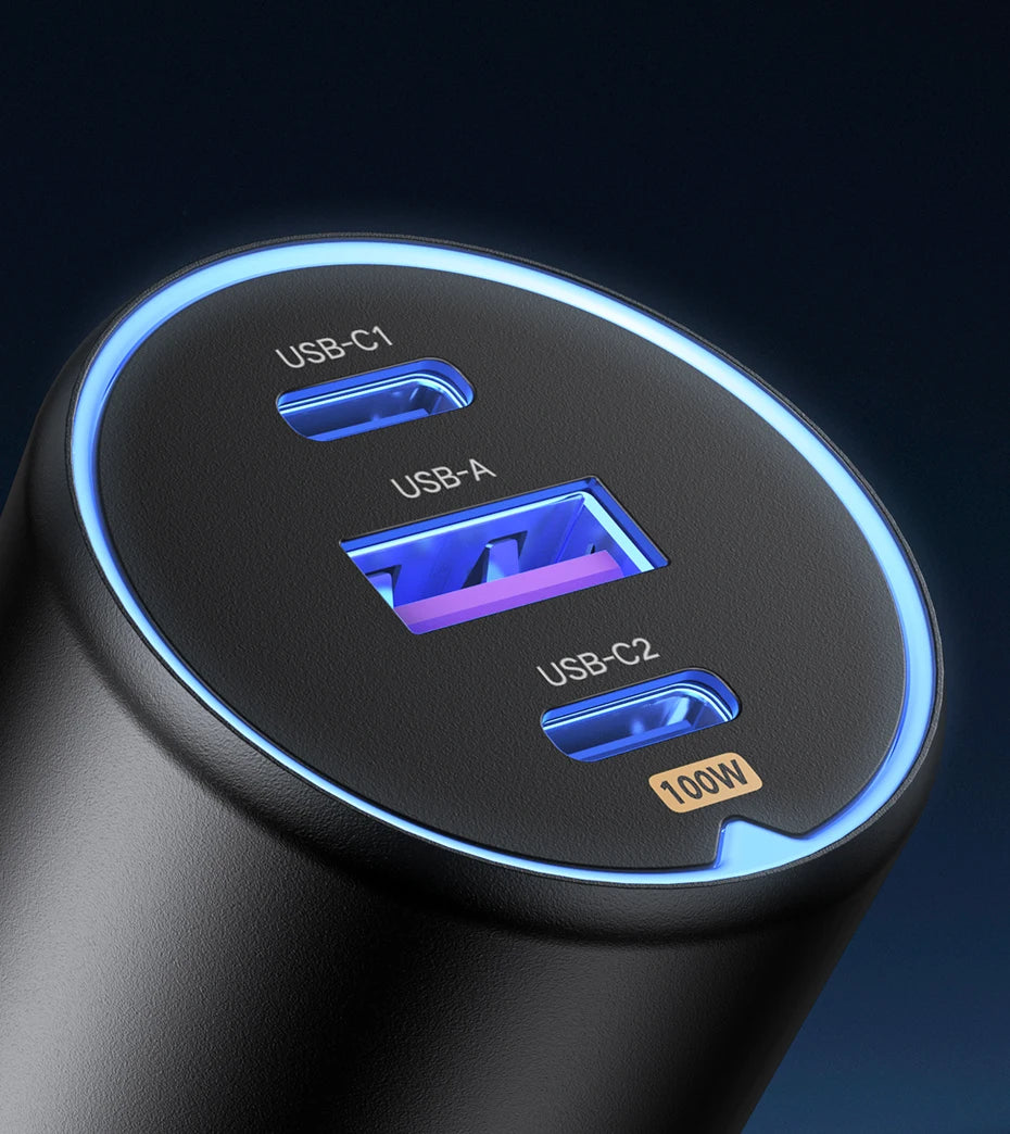 UGREEN 130W 3-Port USB-C Car Charger
