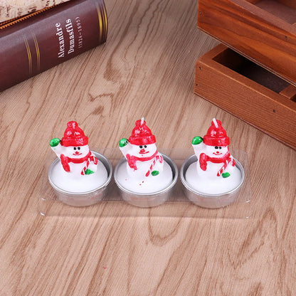 Weihnachtsfiguren-Kerzen 3er-Pack | Weihnachtsmann, Schneemann & festliche Motive | 6 Farben | Weihnachts- & Hochzeitsdekoration