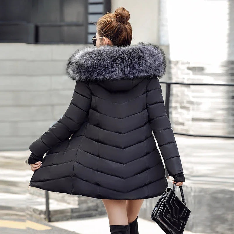 2026 New Arrival Fashion Slim Women Winter Jacket Cotton Padded Warm Thicken Ladies Coat Long Coats Parka Womens Jackets