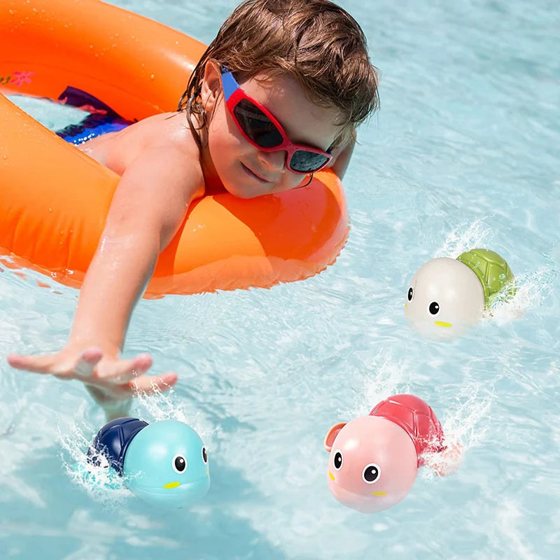 Wind-Up Bath Toys – Swimming Turtle, Duck & Whale for Kids