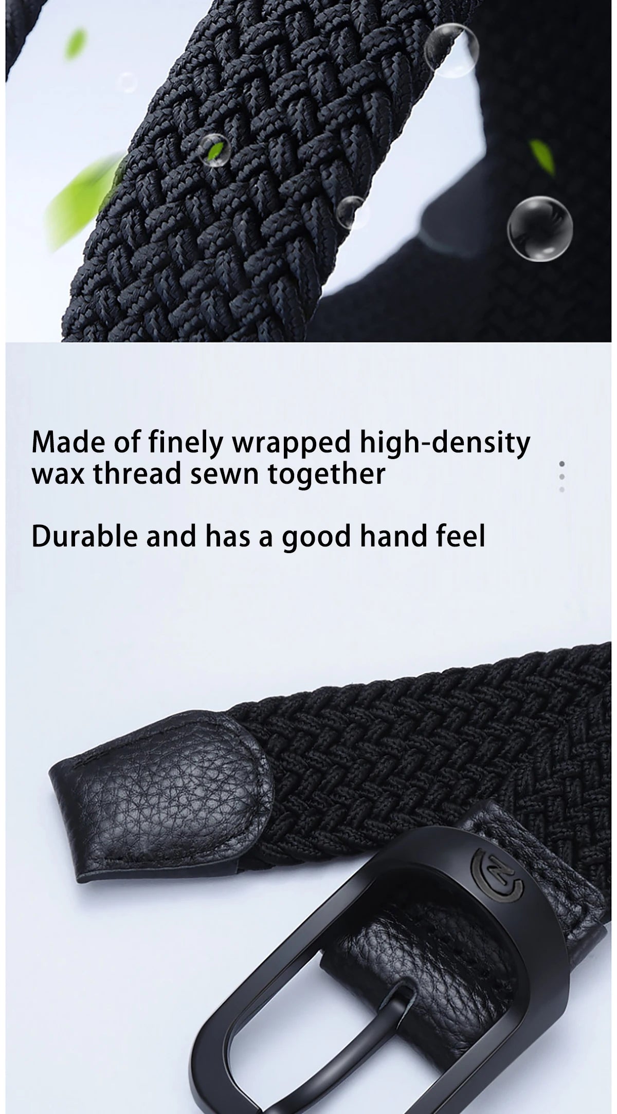 Woven Stretch Belt – Braided Elastic Belt for Men & Women