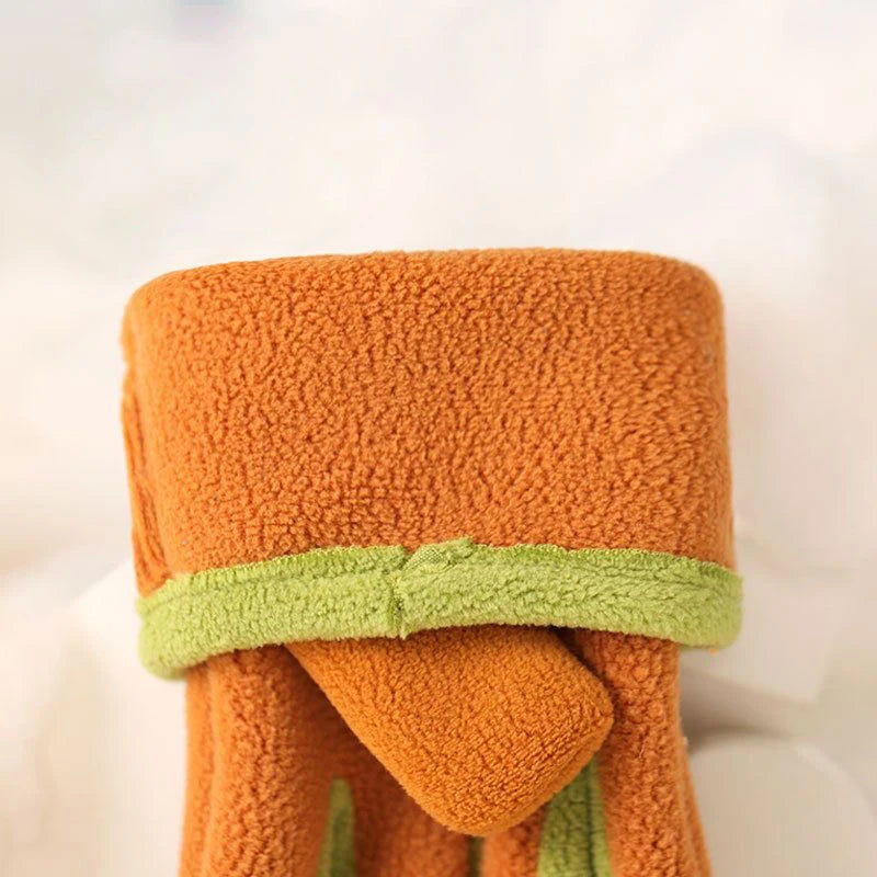 Kids' Plush Five-Finger Winter Gloves – Ages 6–12
