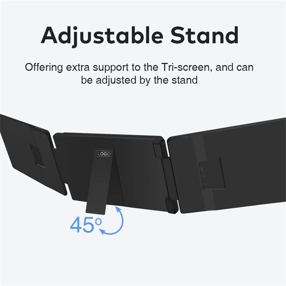 Rospider 15.6" Dual Screen Extender – FHD IPS Triple Expandable Laptop Monitor for Productivity