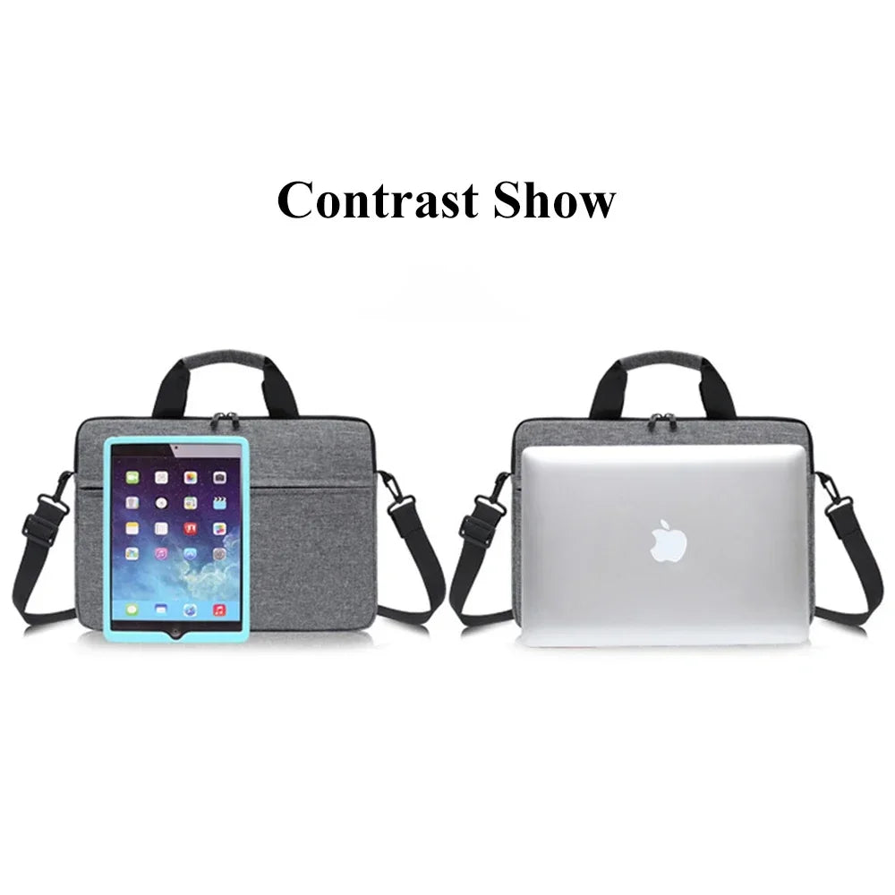 Water-Repellent Laptop Carry Case 13"-15" - Tablet Bag with Shoulder Strap