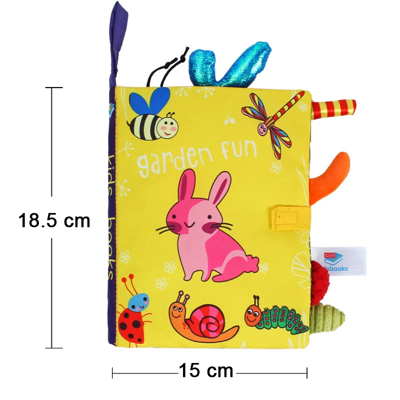 Baby Soft Cloth Book – Crinkle Sensory Book for 0–12 Months