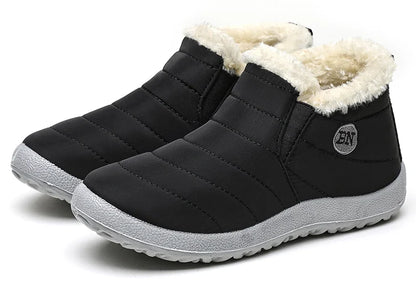 Botas de invierno sin cordones para hombre con forro de felpa HAJINK