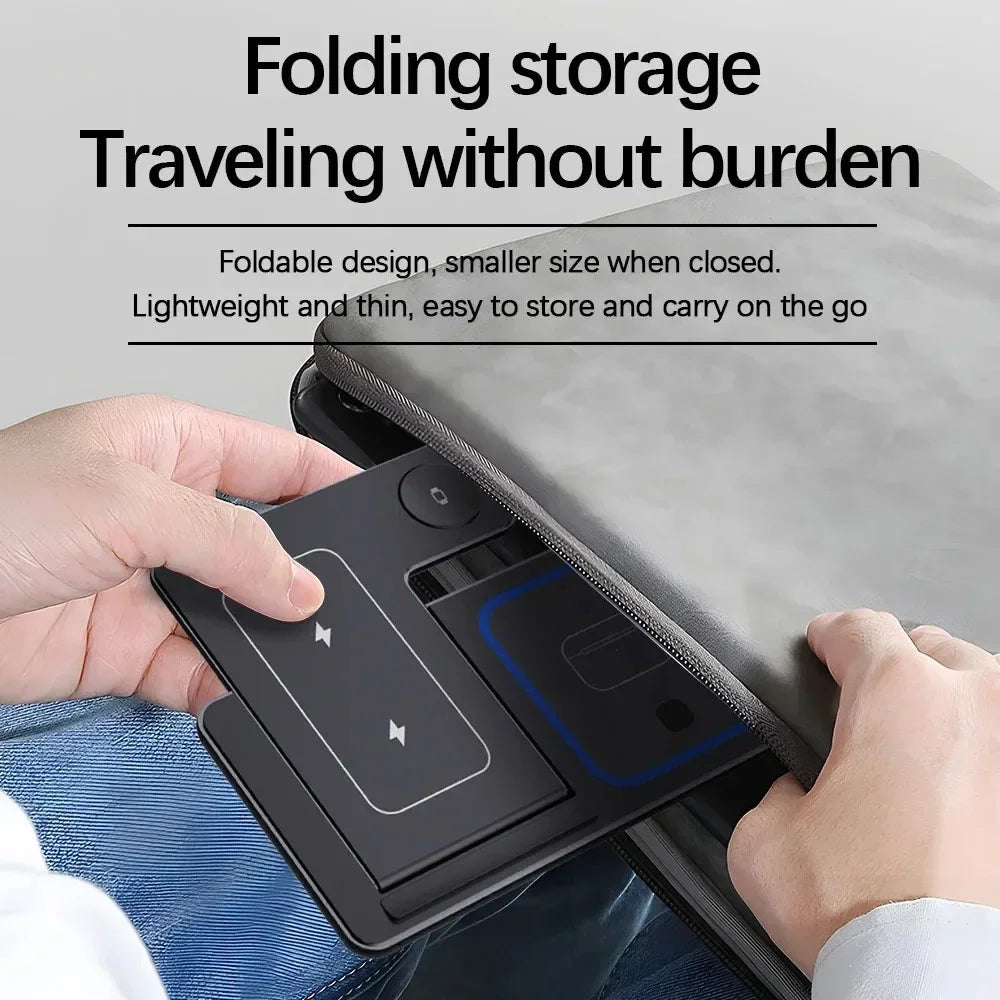 30W Foldable 3-in-1 Wireless Charging Stand with LED