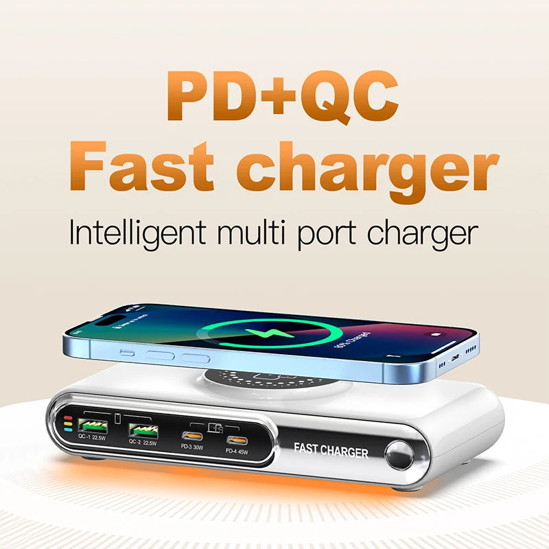 72W 4-Port USB-C PD & QC Fast Charger