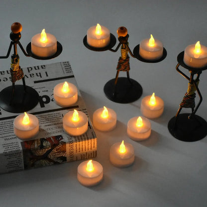 Flammenlose LED-Teelichter | 12er-Pack | 200+ Stunden Batterielaufzeit | Warmes Licht für Hochzeiten & Heimdekoration