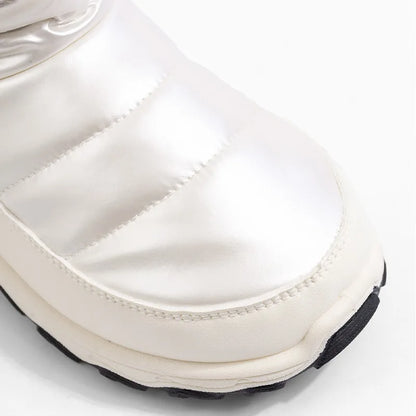 Girls' Waterproof Plush Snow Boots – White