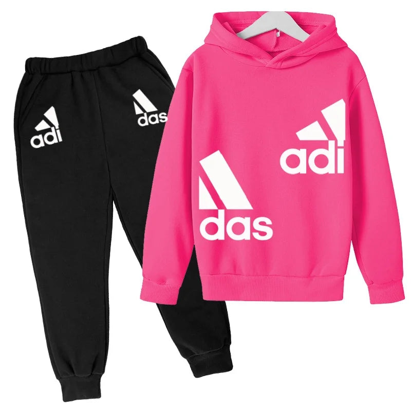 Kids' Printed Sweatshirt & Pants Set - 2-Piece Casual Sports Outfit, Ages 3-12