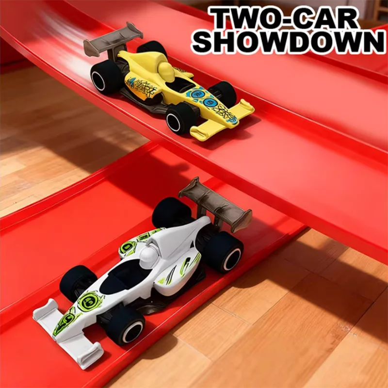 Race Track Car Ramp Toy – Gliding Rail Racing Set for Toddlers