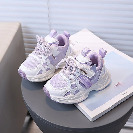 Girls' PU Leather Sneakers