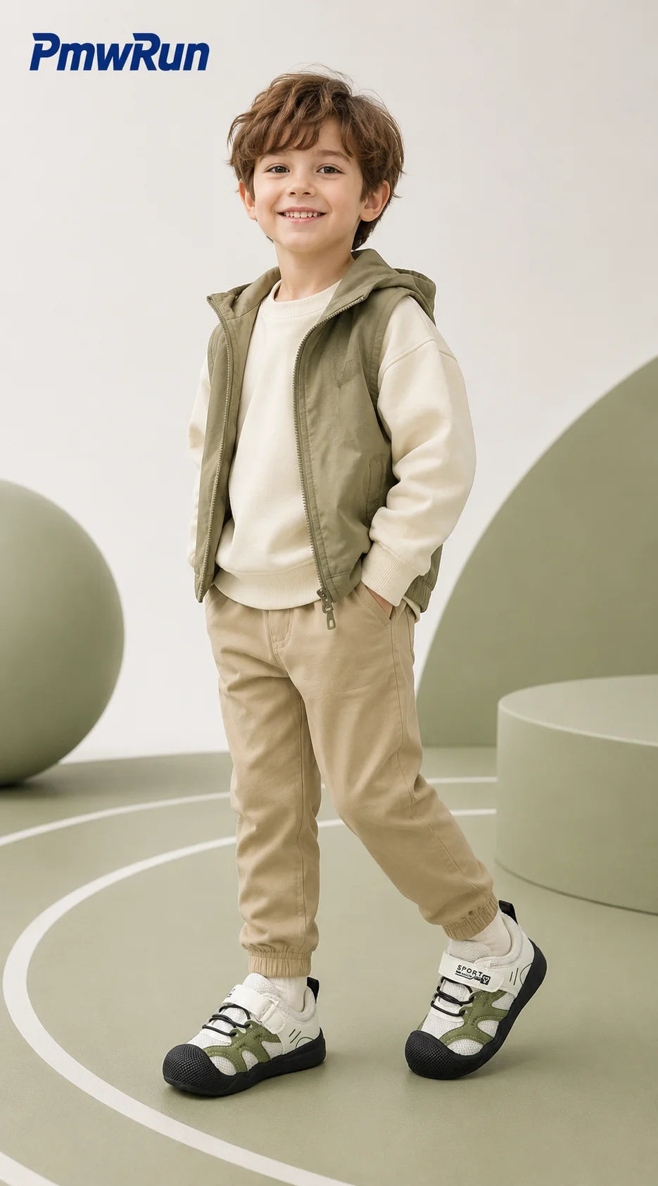 Toddler PU Leather Sneakers with Hook-and-Loop Closure