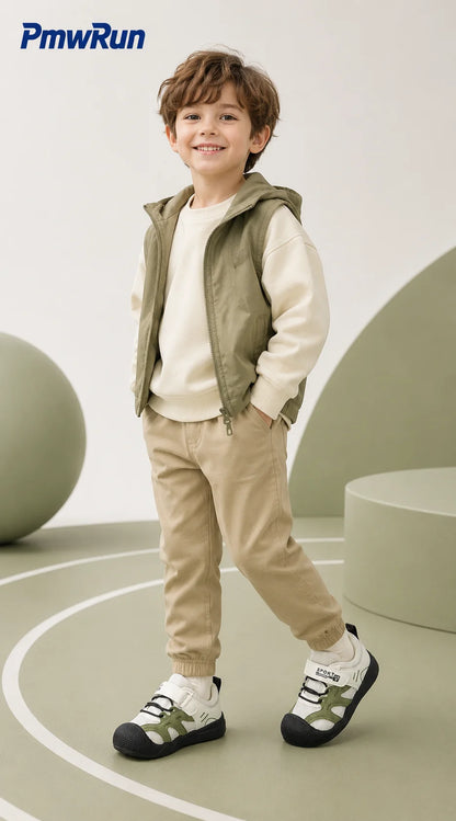 PU-Leder-Sneaker für Kleinkinder mit Klettverschluss