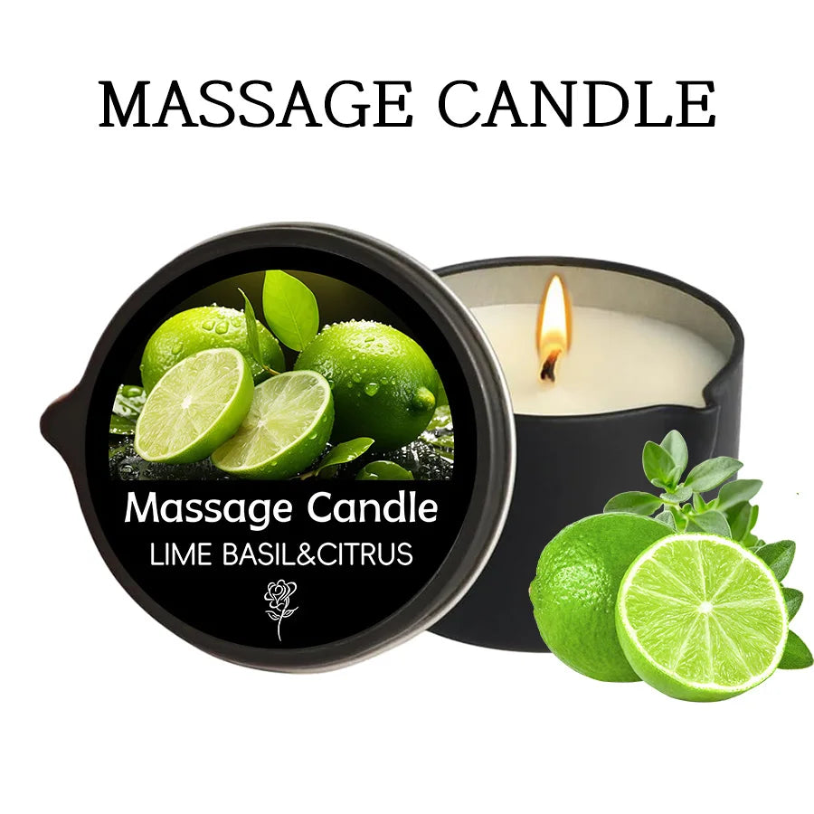 Amber Vanilla Massage Candle, Soy Wax Scented Candles - Ideal for Creating Relaxing Ambience & Holiday Gifting, Gifts for Women