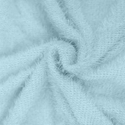 Knie-langes Damen-Strickkleid mit Rundhalsausschnitt