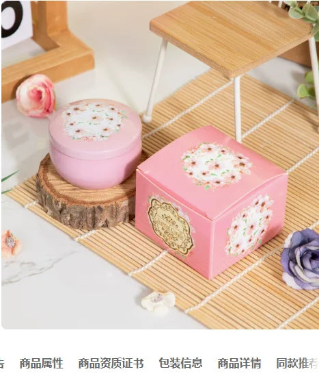 Scented Candle with Dried Flowers Aromatherapy Soy Wax Jar Candle Gift