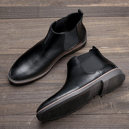 Herren-Chelsea-Boots im Slip-on-Stil mit eckiger Zehenpartie