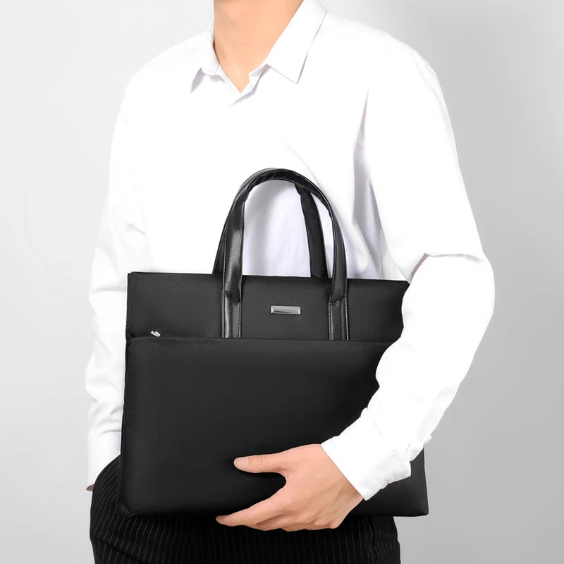 Large Capacity Laptop Tote Bag - Business Office Handbag with Notebook Compartment