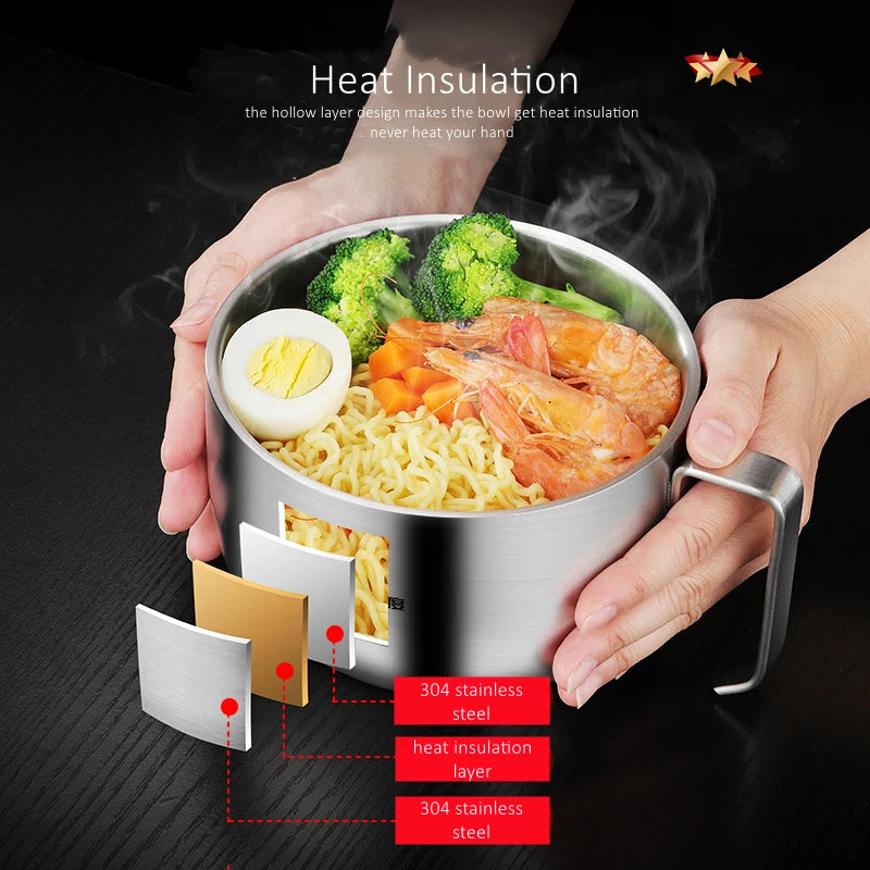 GEDO Insulated 304 Stainless-Steel Food Bowl, 1L
