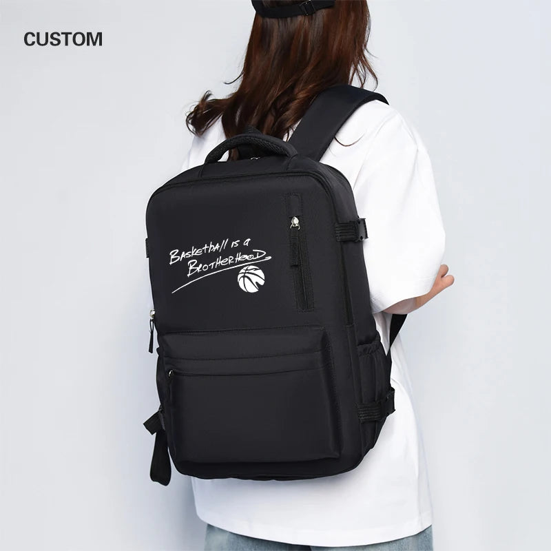 Custom Photo & Name Laptop Backpack - Personalised Large Capacity Travel Bag