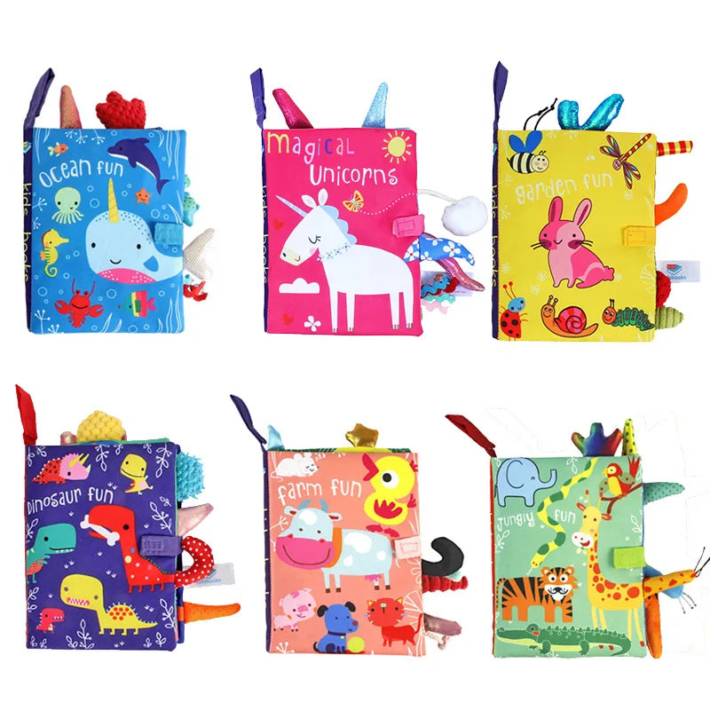 Baby Soft Cloth Book – Crinkle Sensory Book for 0–12 Months