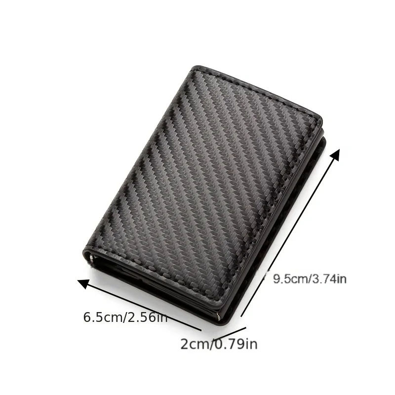 Pop-Up RFID Card Holder Wallet – Slim PU Leather Minimalist Wallet