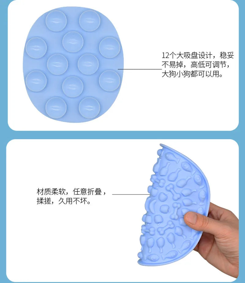 Lick Mat for Cats & Small Dogs – Suction-Cup Slow Feeder