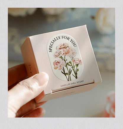 Candela artigianale in cera di soia a forma di garofano | 7 colori | Aromatica e profumata | Oggetto da foto per matrimoni, compleanni e feste