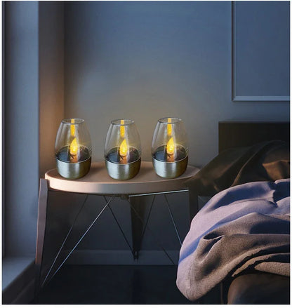 Lámpara de vela LED sin llama alimentada por energía solar | Resistente al agua IP65 | 6–8 horas de autonomía | Decoración de jardín y exteriores