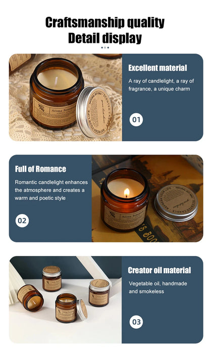 Luxuriöse, handgegossene Sojawachs-Kerze | 11 charakteristische Düfte | Rauchfreie Aromatherapie | Geschenk für Hochzeit, Party & Heimdekoration