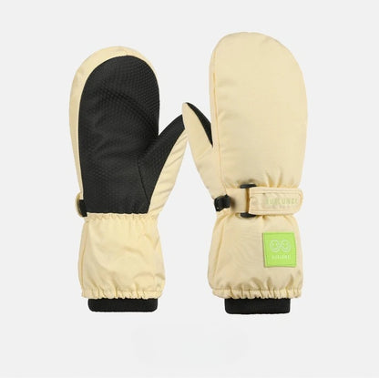 Guanti da sci a 5 dita per bambini con chiusura a strappo – Età 6–12