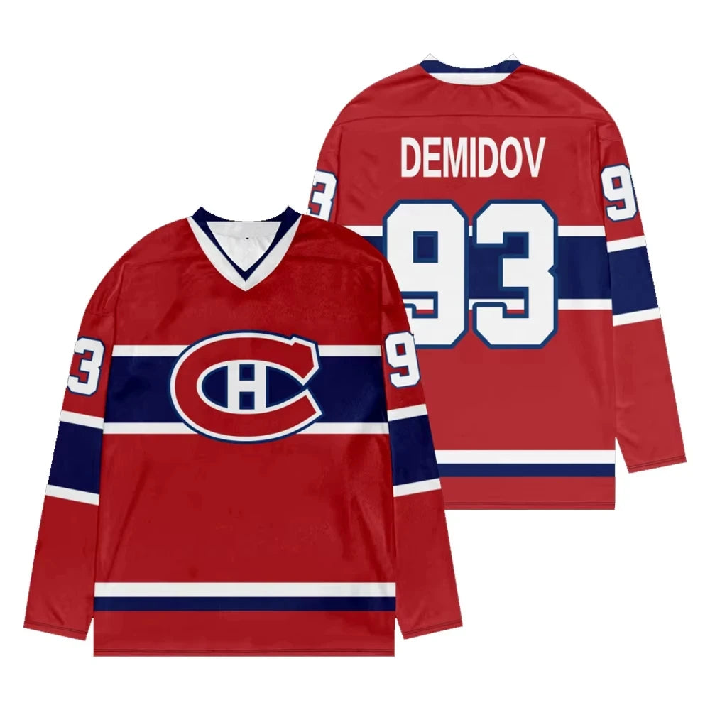 Montreal Canadiens #77 Dach Hockey Jersey | 3D Print Long Sleeve Fan Top