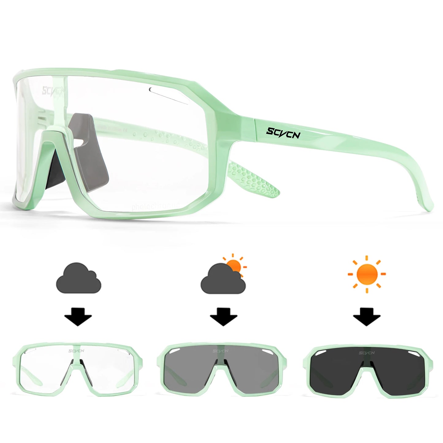 Photochromic Cycling Glasses – UV400 Sports Sunglasses for Men & Women | Bike, Hiking & Outdoor