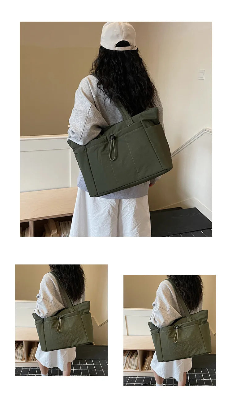 Women's Quilted Laptop Tote 13.3"-16" - Lightweight Travel Shoulder Bag