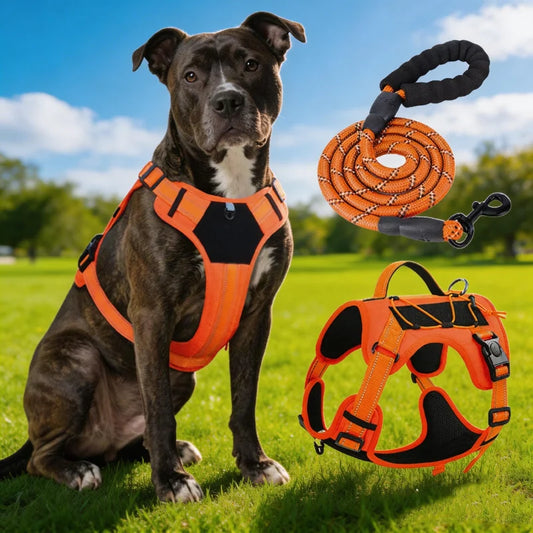 Reflective No-Pull Tactical Dog Harness | Adjustable Ripstop Vest for Small, Medium & Large Dogs
