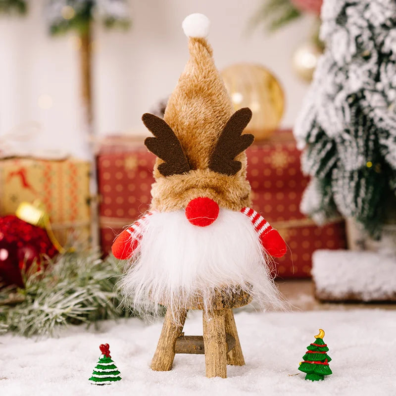 Light-Up Christmas Gnome Plush Ornament – LED Santa Gnome Decor