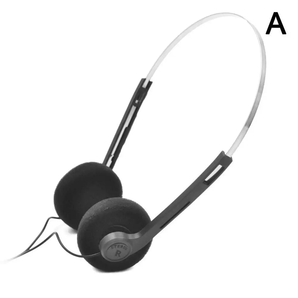 Retro Wired On-Ear Headphones – Lightweight Vintage Style