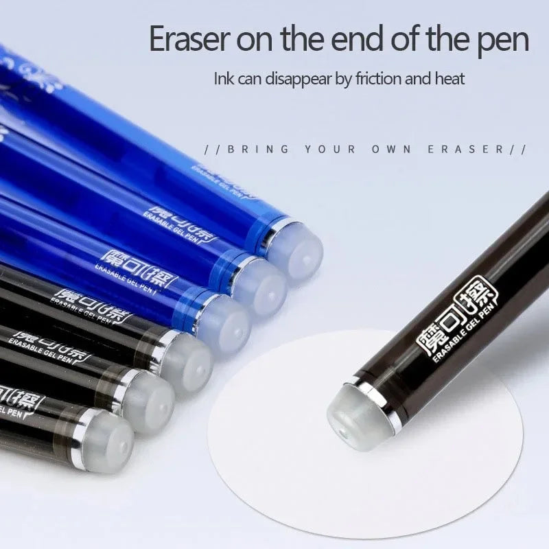 3 Erasable Gel Pens 20 Pen Refills 2 Eraser Reusable Writing Drawing Sketch Pens with Refill for Students Office School Supplies