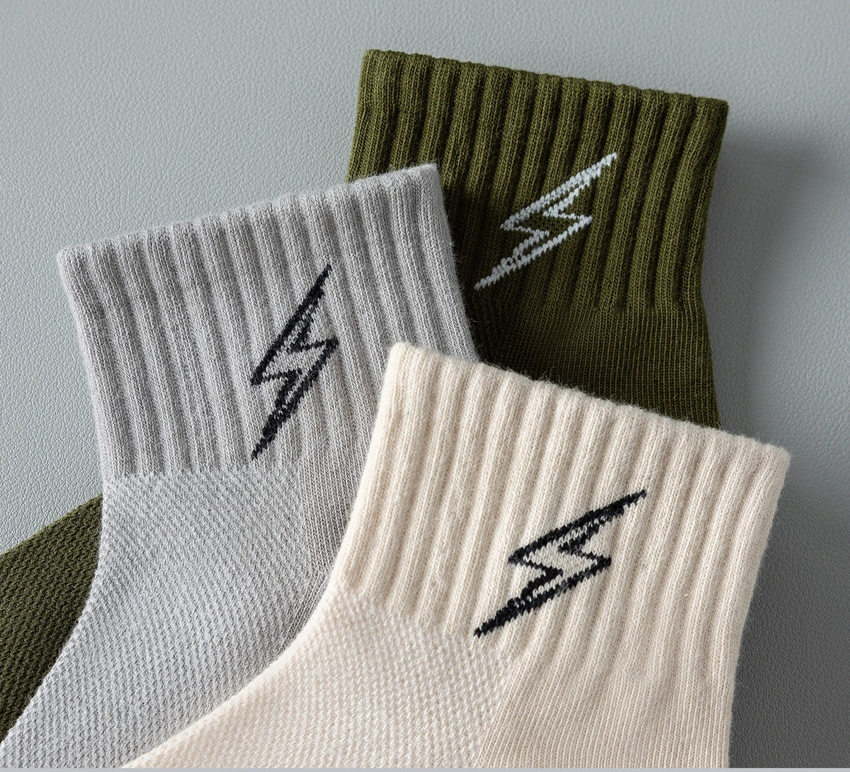 Men's Quarter Socks – 5 Pairs, Cotton-Blend Athletic Socks