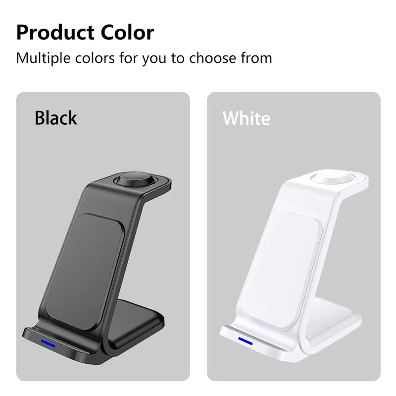 30W 3-in-1 Desktop Wireless Charging Station