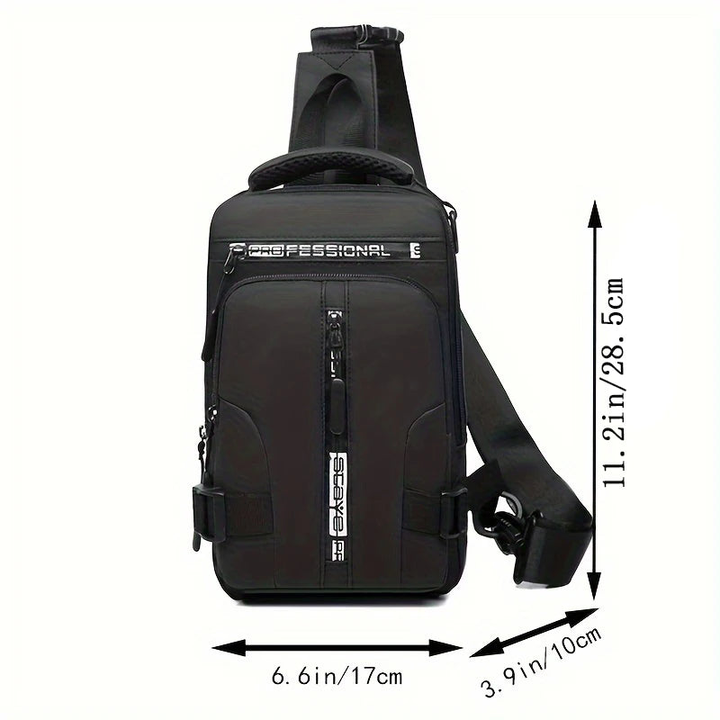 Water-Resistant Oxford Sling Chest Bag