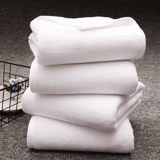 Serviettes d'invité blanches pour hôtel – Coton épais, 35 × 75 cm, paquet de 5 ou 10