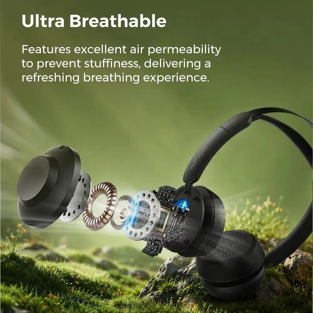 Nuroum HP31DU Wireless Office Headset – Bluetooth 5.3, Noise-Cancelling Mic & USB Dongle